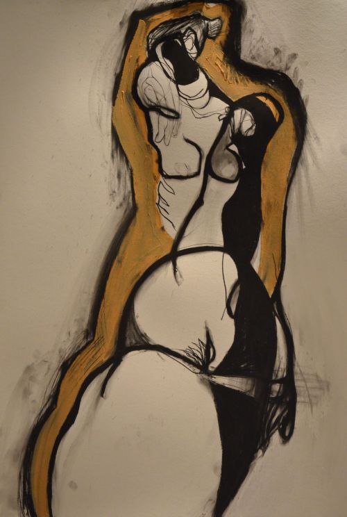 Nude 6. - Mixed Media On Canvas